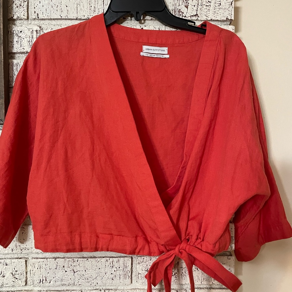 Urban Outfitters Cropped Side Tie Top